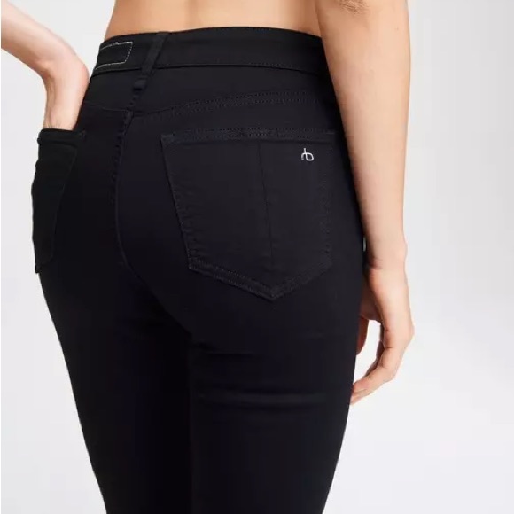 rag & bone nina high rise skinny black denim size 24 - Picture 4 of 16